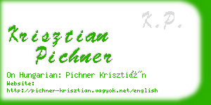 krisztian pichner business card